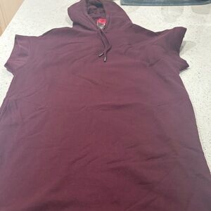 DSG Burgundy Hooded Long T-Shirt - Size XS - NWT